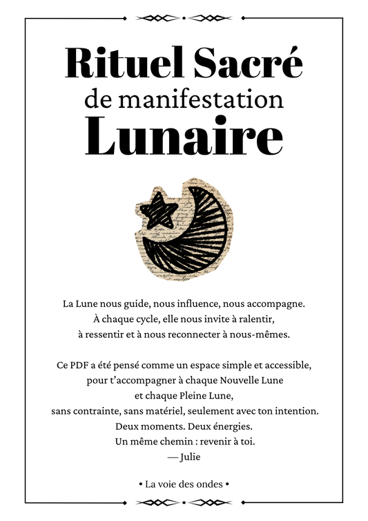 Rituel sacré de manifestation lunaire + Bonus - 59 pages PDF